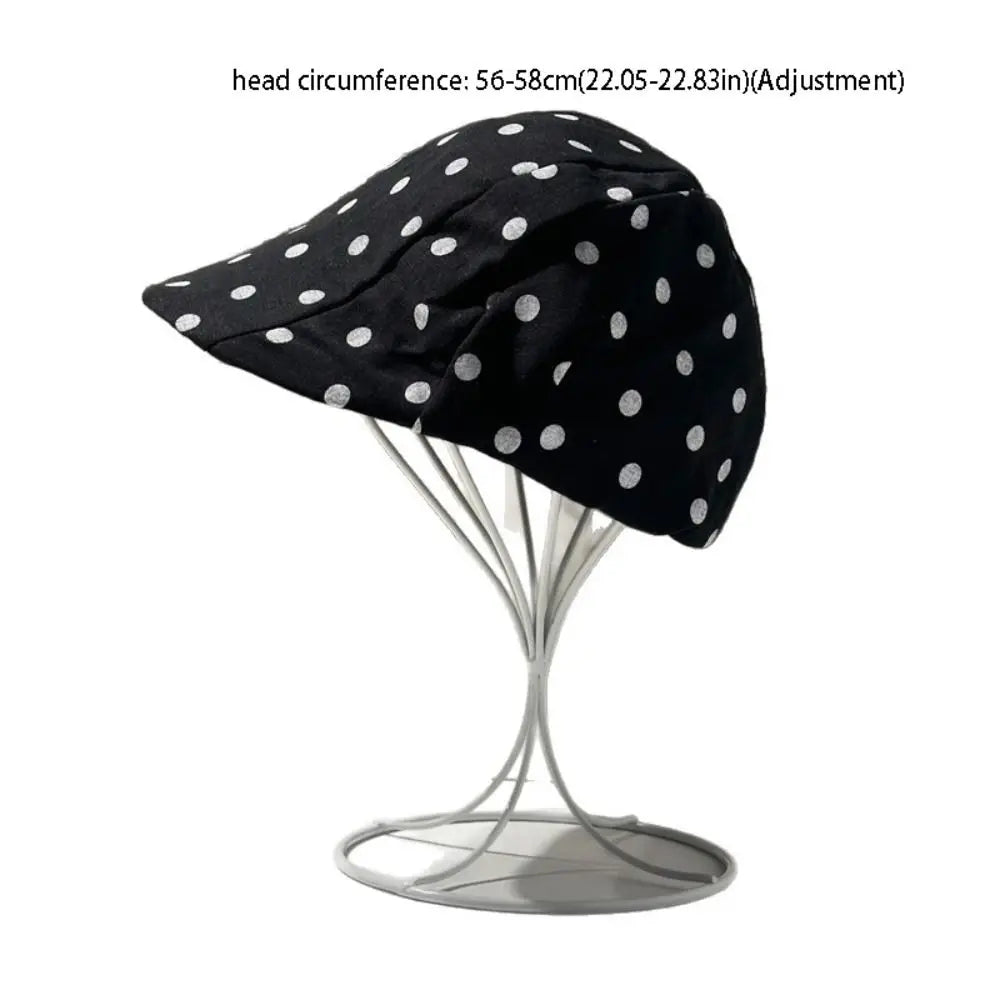 Retro Y2K Polka Dot Beret – Korean Style Newsboy Cap Women's Beret Hat Axl