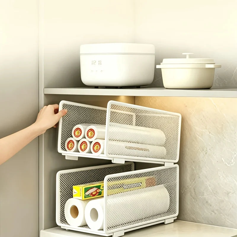 Stackable Kitchen Storage Baskets – Cabinet & Spice Organizer Kitchen Storage Baskets Axl