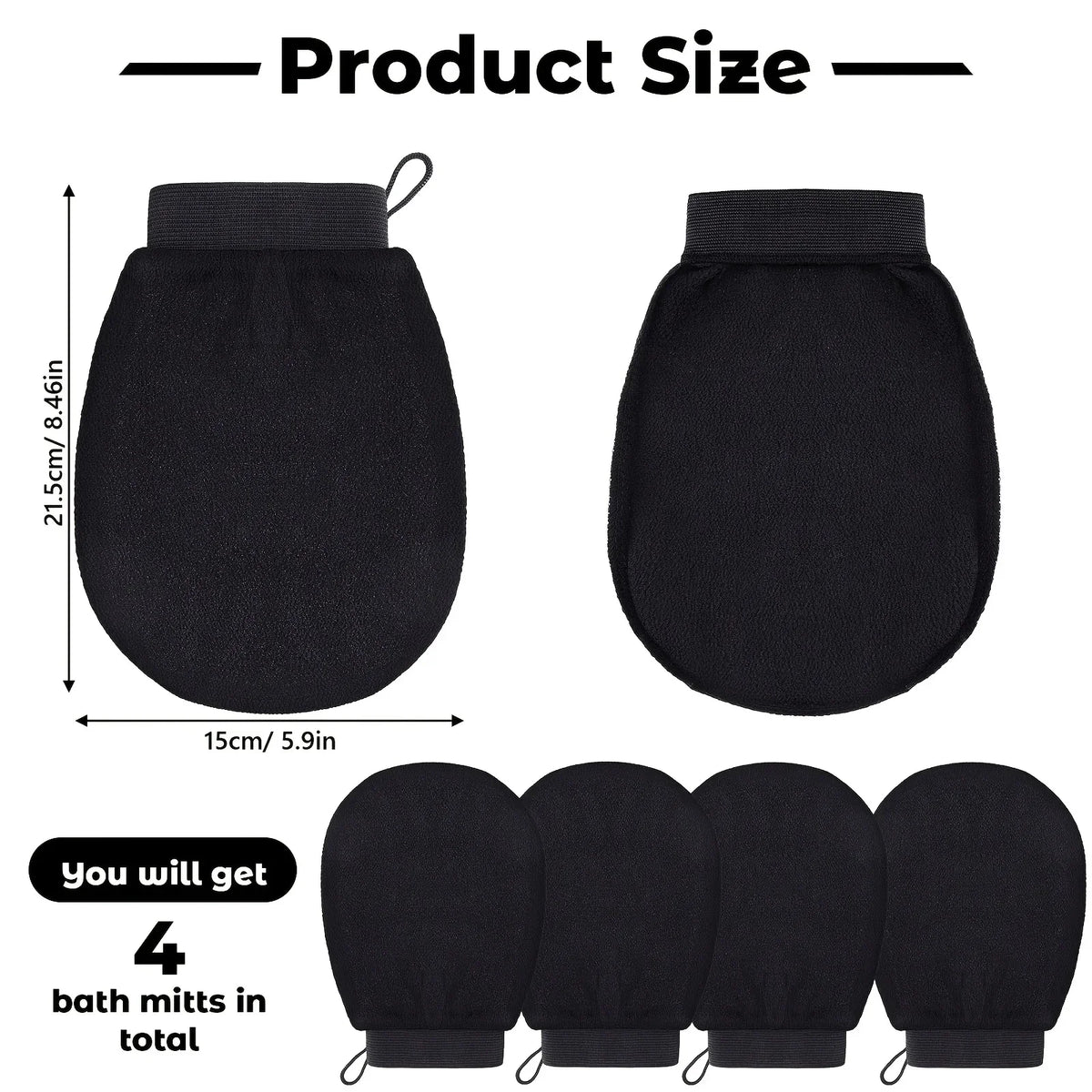 Exfoliating Body Gloves – Deep Skin Scrub for Bath & Shower Body Exfoliating Gloves Axl