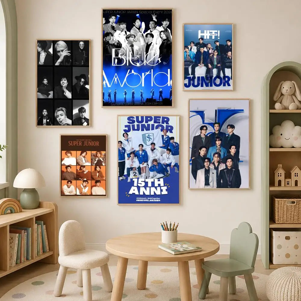 Super Junior HD Self-Stick Wall Poster – Waterproof K-Pop Decor Wall Art Poster Axl