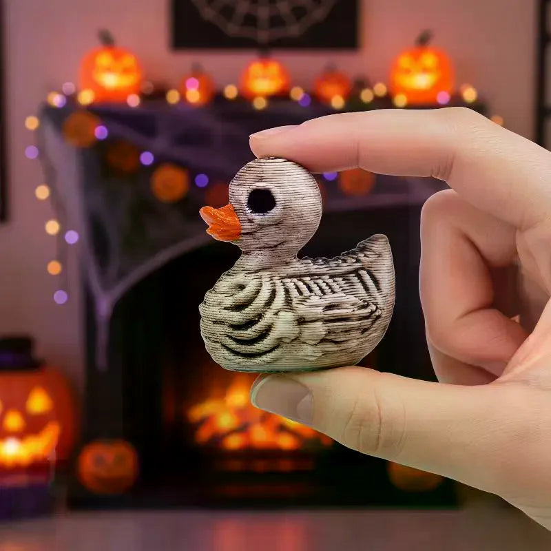 20 Pcs Skull Duck Resin Figurines | Gothic Halloween Decor Resin Figurine Set Axl