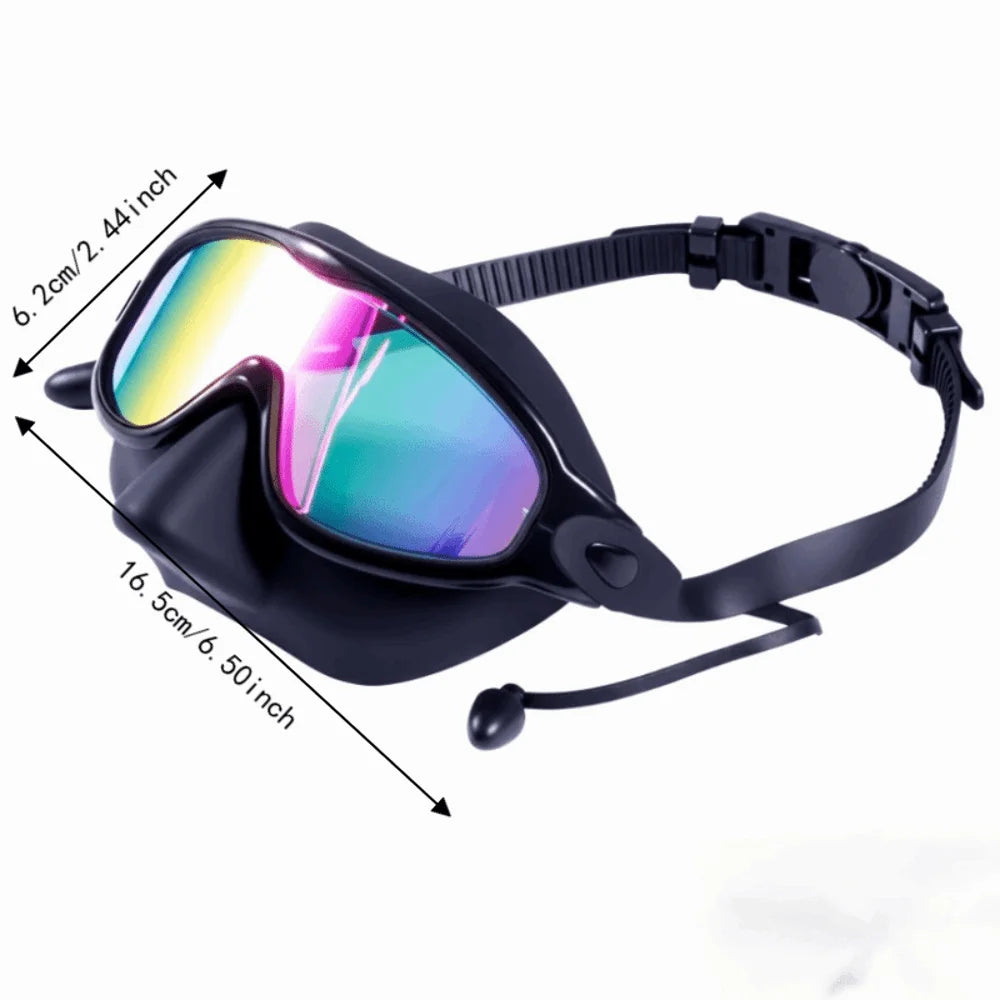 Women's Wide View Swim Goggles – UV &amp; Anti-Fog Large Frame Swim Goggles Axl