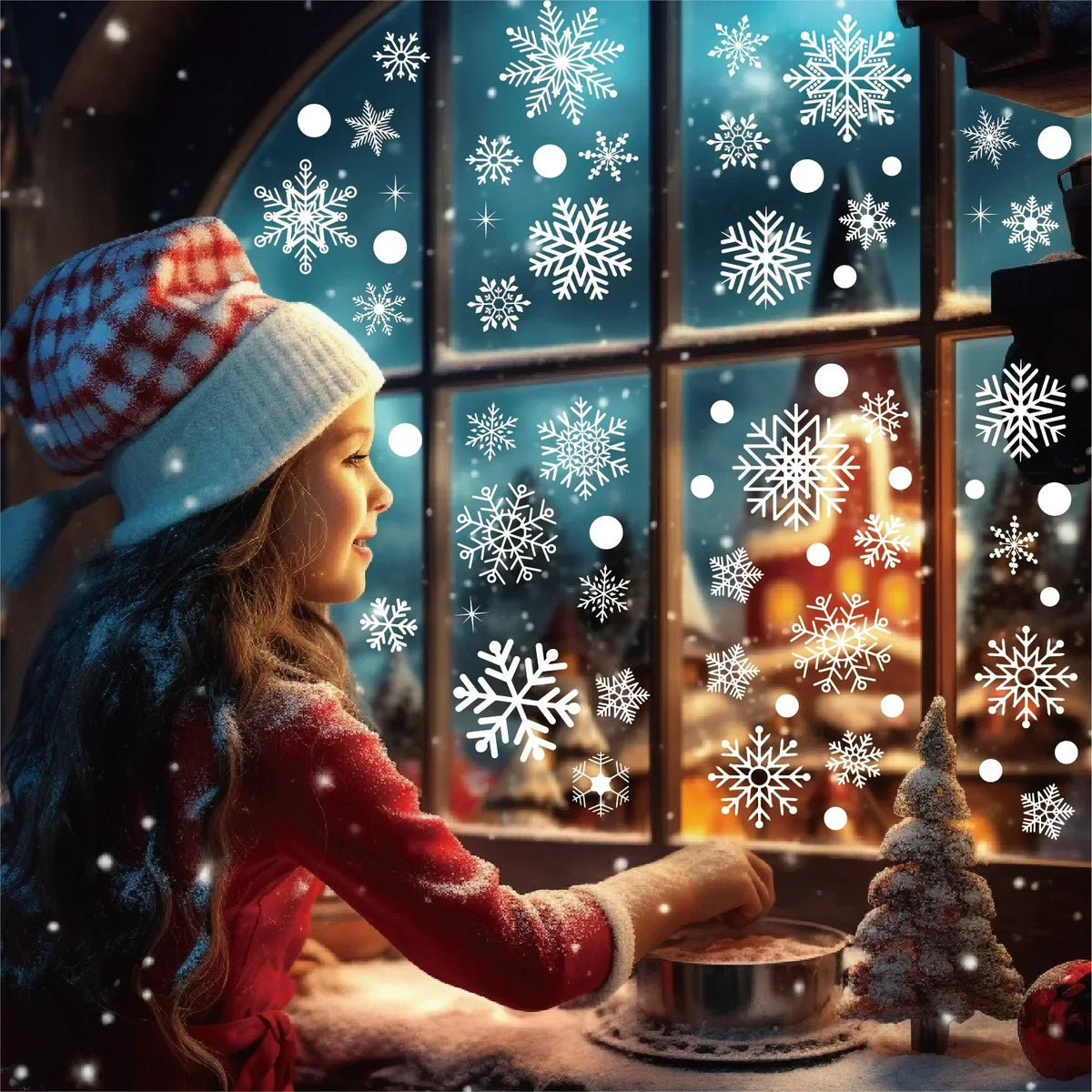 Christmas Snowflake Window & Wall Stickers – Festive Xmas Decor Christmas Wall Stickers Axl