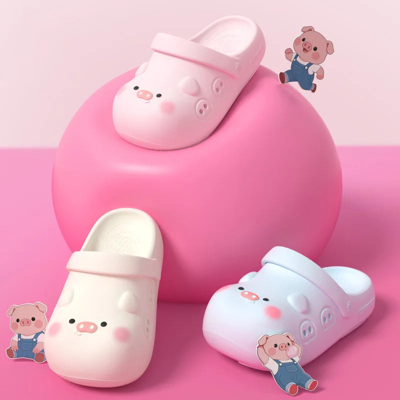 Women's Cartoon Pig EVA Clog Slippers – Closed Toe Novelty Novelty Clog Slippers Axl