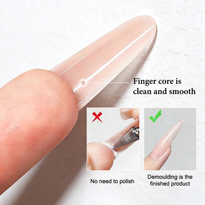 60Pcs Sandwich Dual Nail Forms – 15 Sizes Coffin & Almond Nail Extension Forms Axl