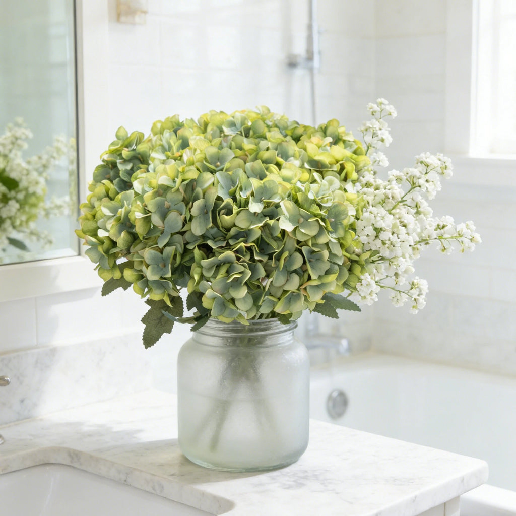 Artificial Silk Hydrangea Bouquet – Wedding & Home Decor Artificial Silk Flowers Axl