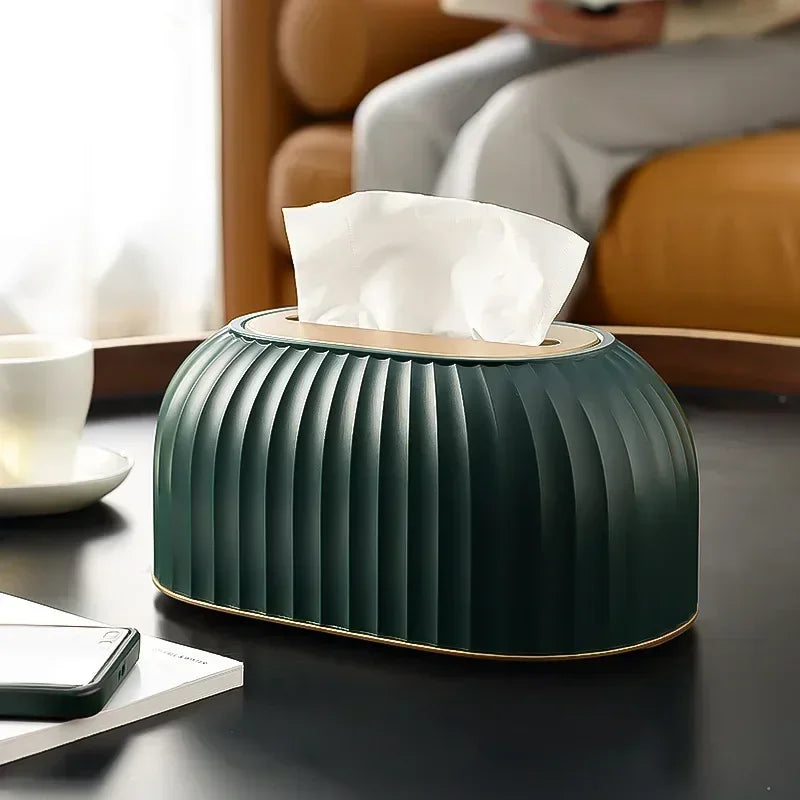 Auto Lift Desktop Tissue Box – Modern Plastic Napkin Holder Tissue Box Holder Axl