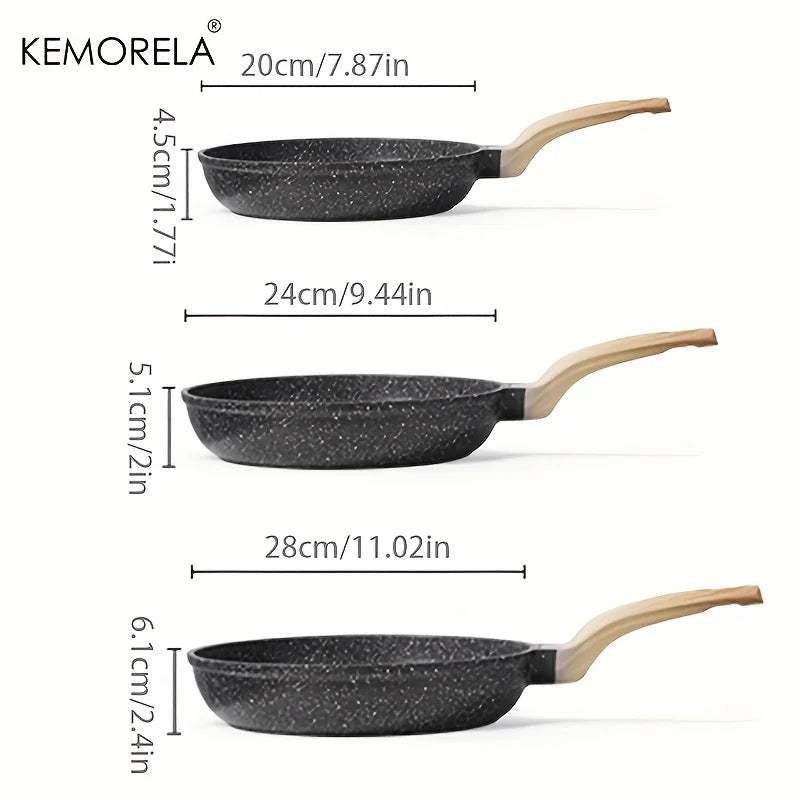 KEMORELA Nonstick Frying Pan 20/24/28cm – PFOA-Free Skillet Nonstick Frying Pan Axl
