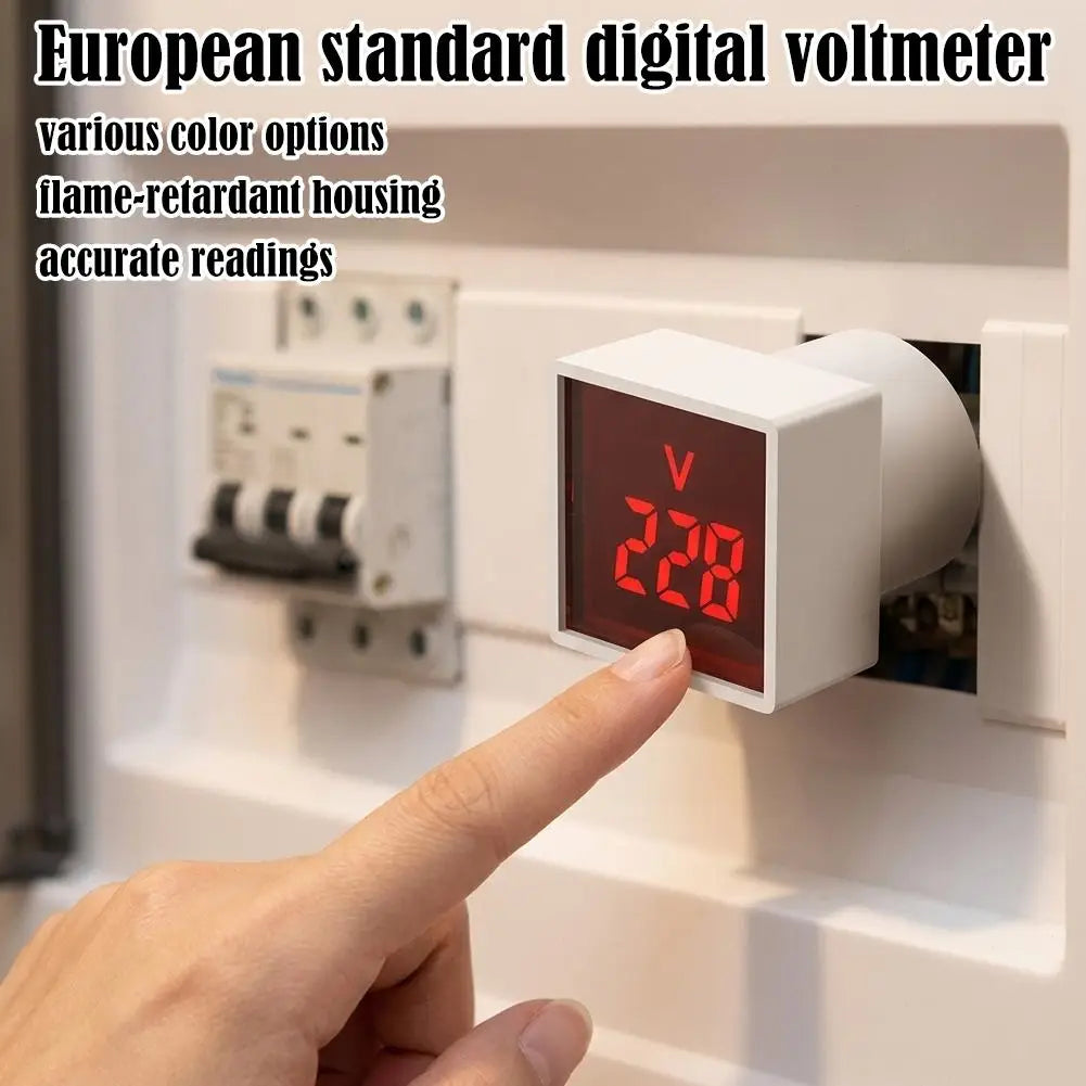 AC 50-500V LED Digital Voltmeter – EU Plug Voltage Tester Digital Voltmeter Axl