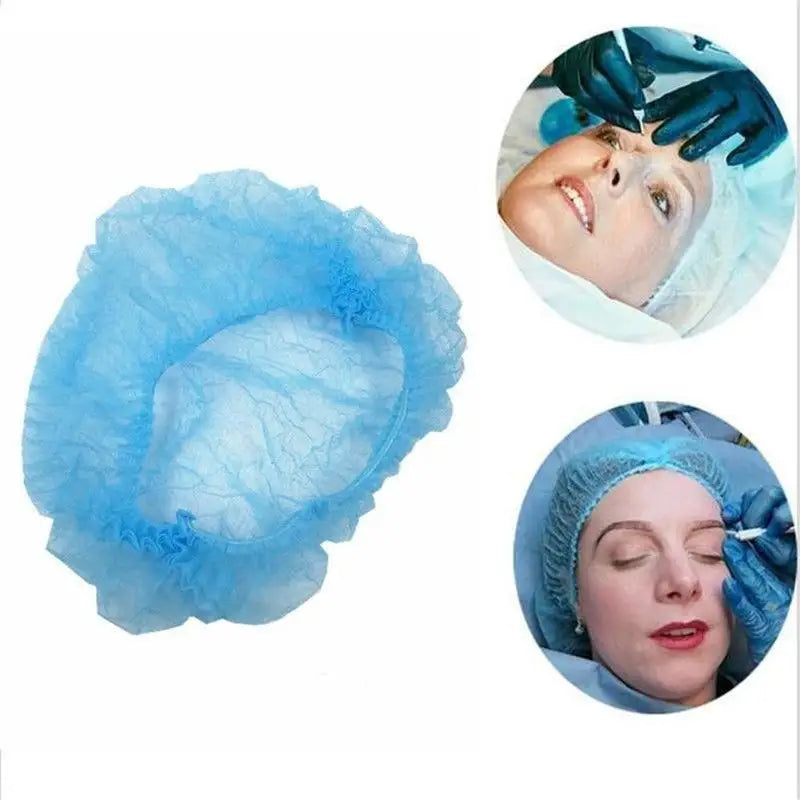 10-Pack Disposable Shower Caps – Non-Woven Pleated Dust-Proof Hat Disposable Shower Cap Axl