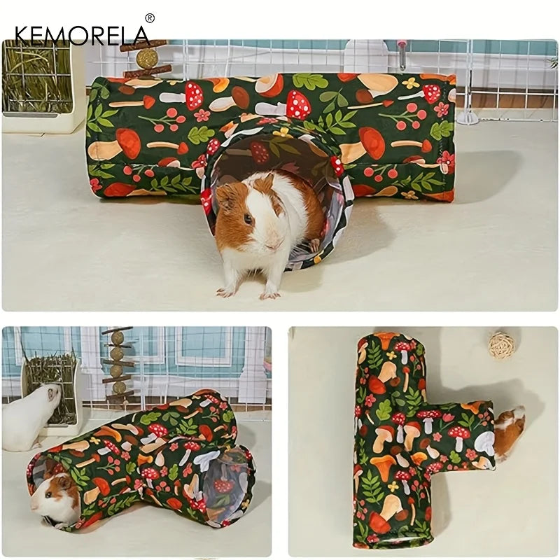 KEMORELA Foldable Guinea Pig Tunnel – Washable Pet Hideout Small Pet Tunnel Axl