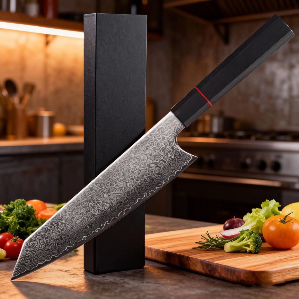 8-Inch Damascus Steel Chef's Knife – 67-Layer VG10 Japanese Damascus Chef's Knife Axl