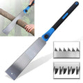 32cm Japanese Ryoba Double Edge Pull Saw | Flush Cut Hand Saw Double Edge Hand Saw Axl Blue