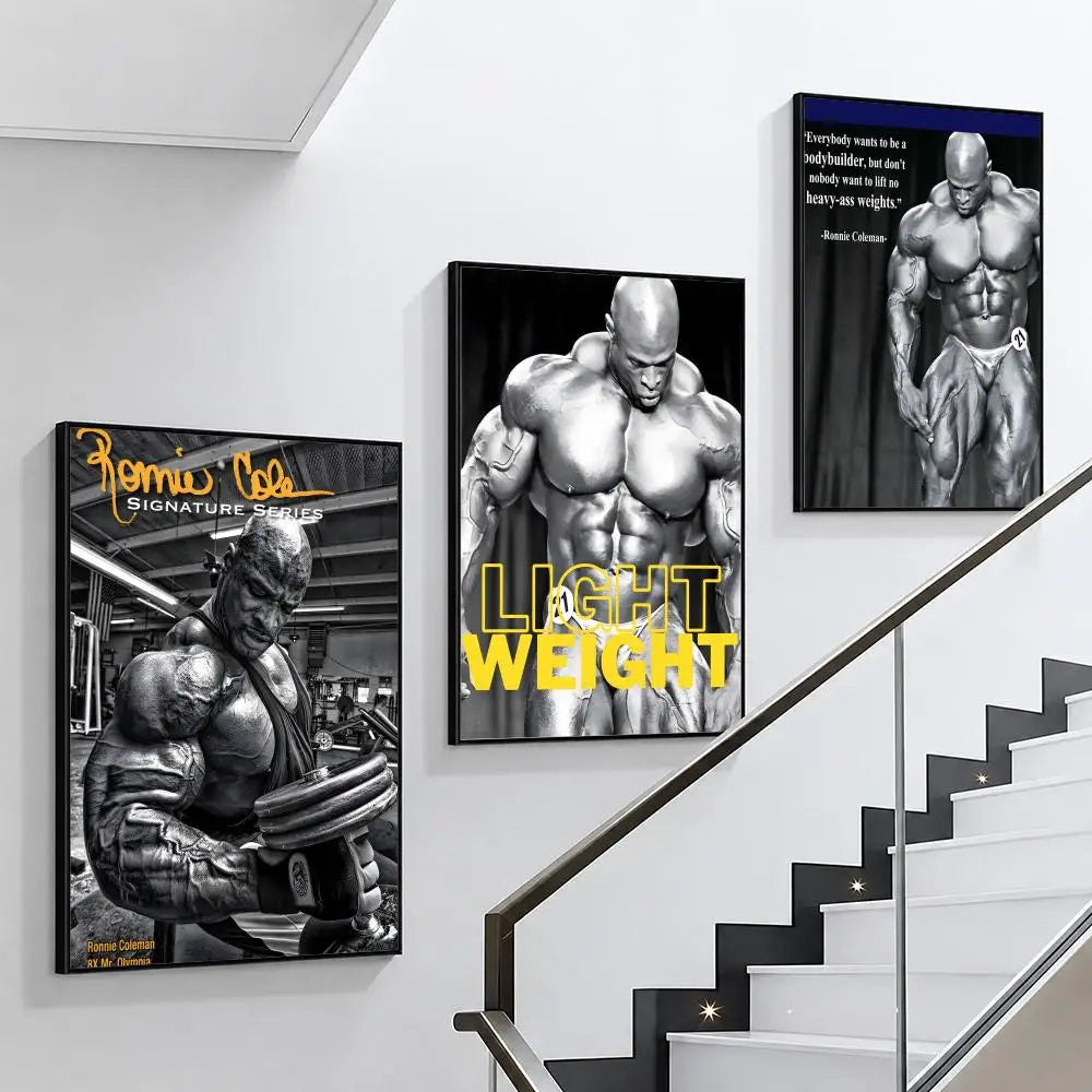 Ronnie Coleman HD Poster – Waterproof Sticky Wall Art Print Wall Art Poster Axl