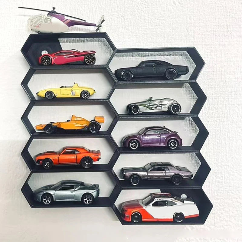 10-Grid 3D Printed Car Model Display Rack & Storage Case Model Car Display Rack Axl