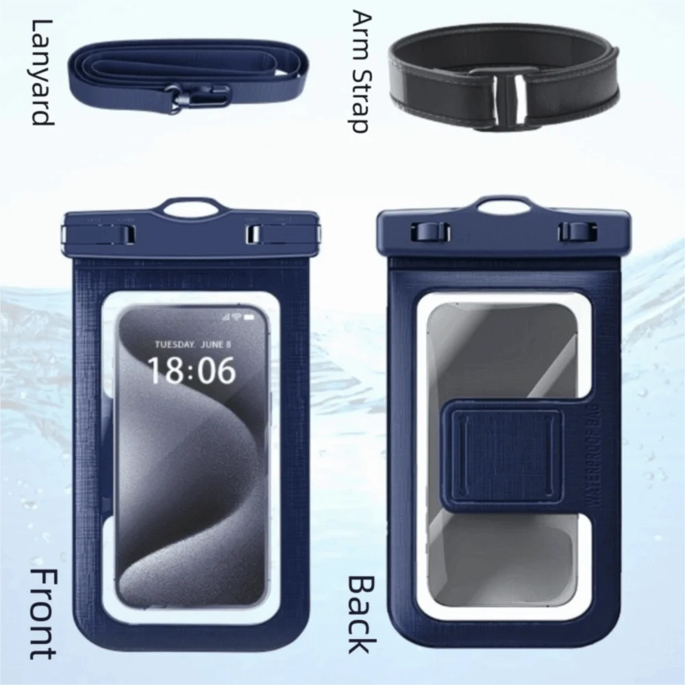 Waterproof Phone Pouch Armband & Neck Strap Dry Bag Waterproof Phone Pouch Axl