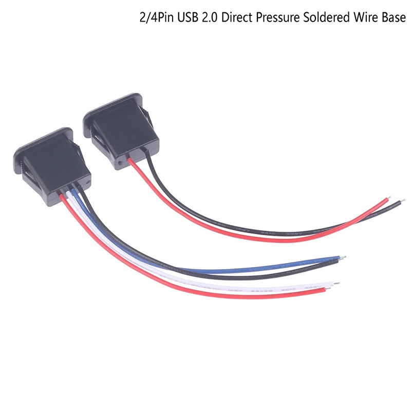 USB 2.0 Female Charging Port Connector with Cable & Socket USB Connector Axl