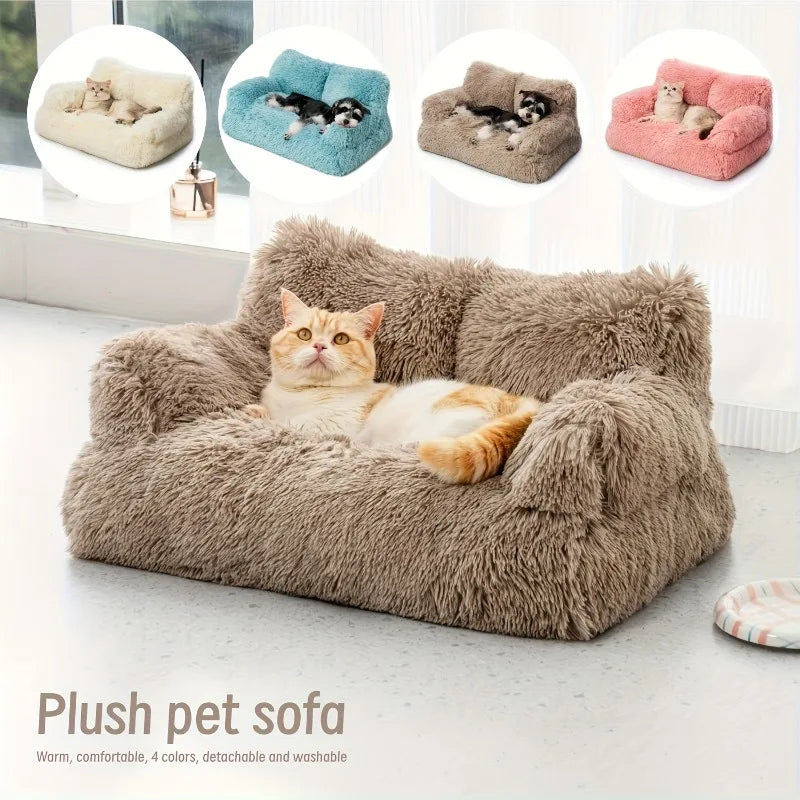KEMORELA Luxury Long-Hair Cat Sofa Bed for Large Cats Cat Sofa Bed Axl