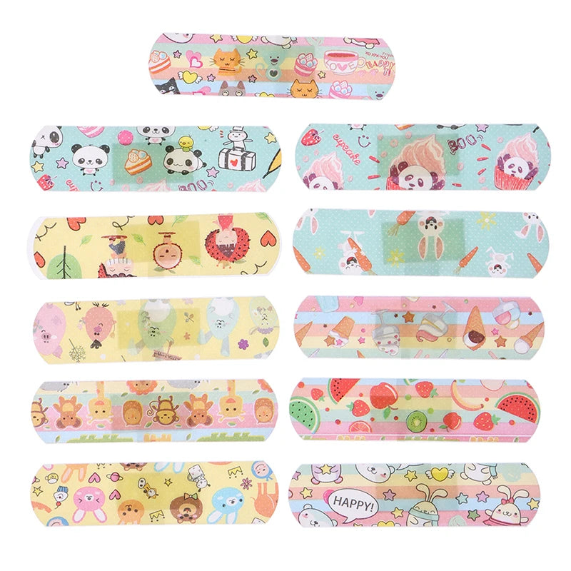 120-Pack Waterproof Cartoon Adhesive Bandages for Kids Adhesive Bandages Axl one size