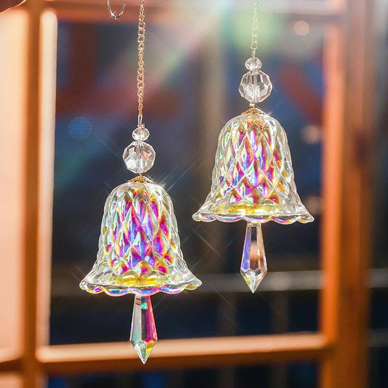 Crystal Rainbow Suncatcher Wind Chime – Glass Prism Decor Hanging Suncatcher Axl