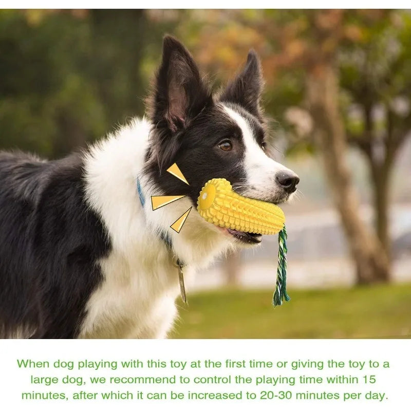 Tough Squeaky Corn Stick Dog Chew Toy for Aggressive Chewers Dog Chew Toy Axl