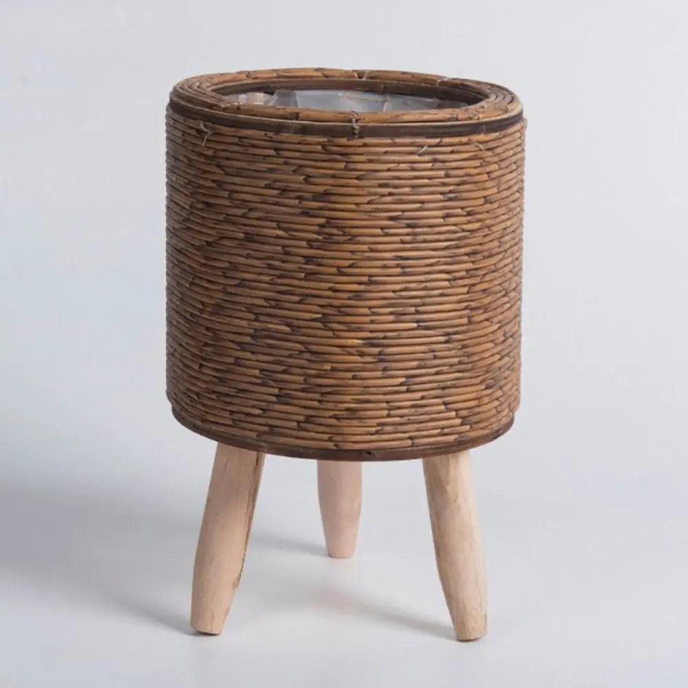 Rattan Woven Flower Pot with Removable Legs | Nordic Plant Stand Woven Plant Stand Axl 182
