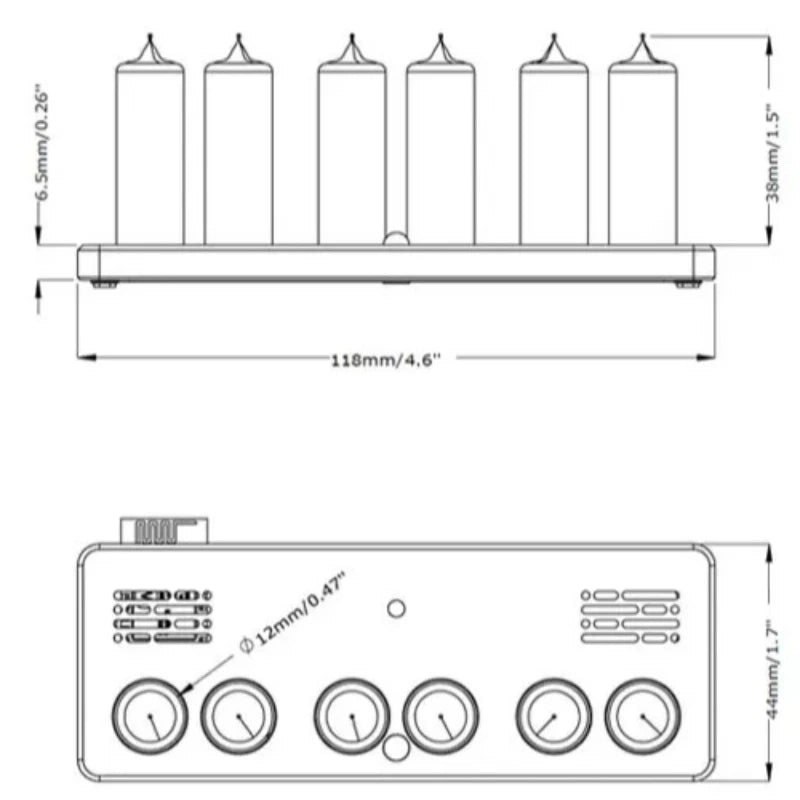 Nixie Tube Table Clock – Color-Changing Digital Desk Clock Digital Desk Clock Axl 118x44x45mm