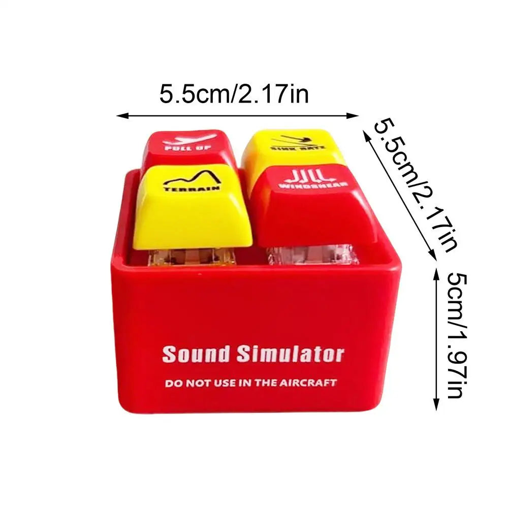 Pilot Alert Keychain – Cockpit Sound & LED Novelty Gift Novelty Keychain Axl Red