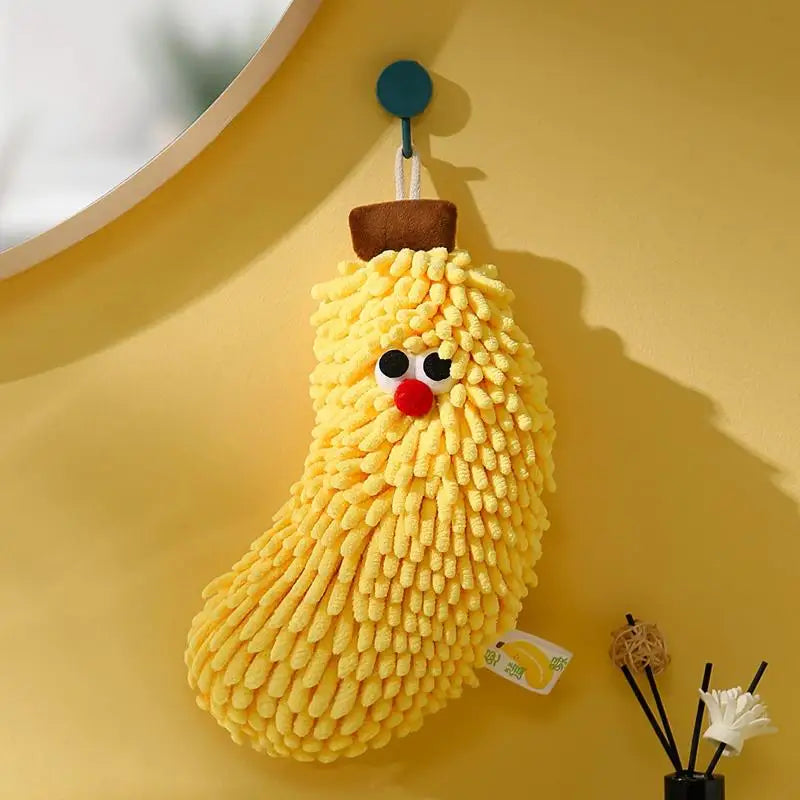 Chenille Hand Towel – Fruit Shaped Hanging Washcloth for Kitchen Decorative Hand Towel Axl C
