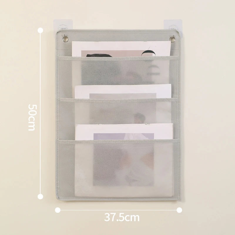 Hanging File Organizer – Wall Door Pocket Chart for Office Hanging File Organizer Axl 3grid grey