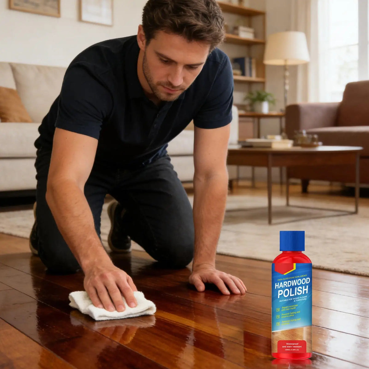 High Gloss Hardwood Floor Restorer & Polish – 100ml Wood Cleaner Floor Restorer Polish Axl