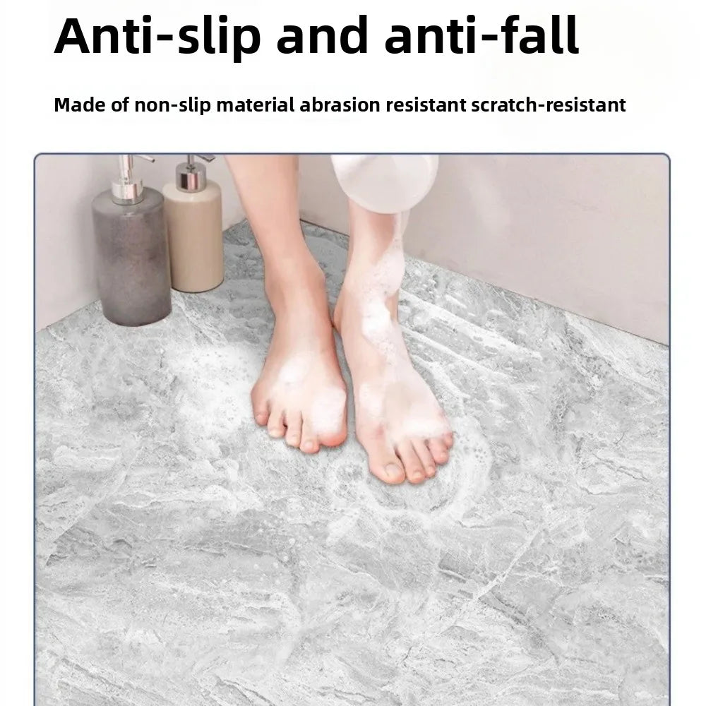 Marble Peel & Stick Floor Stickers – Waterproof Non-Slip PVC Peel & Stick Floor Tiles Axl