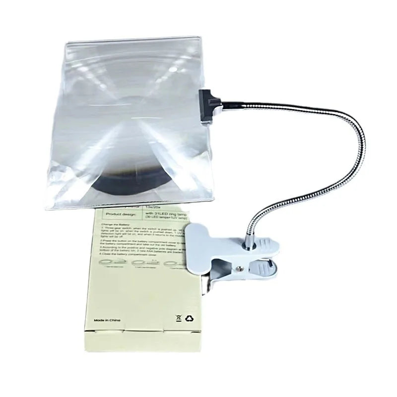 4X Fresnel Magnifying Glass – Desktop Clip-On Reading Lens Desktop Magnifier Axl