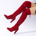 Women's Over-the-Knee High Heel Stretch Boots | Sizes 34–43 Over-the-Knee Boots Axl Red 37