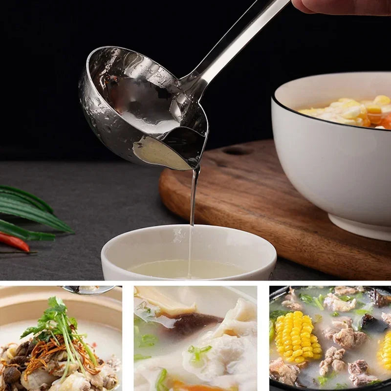Stainless Steel Fat Skimmer Spoon – Soup Oil Separator Kitchen Strainer Spoon Axl