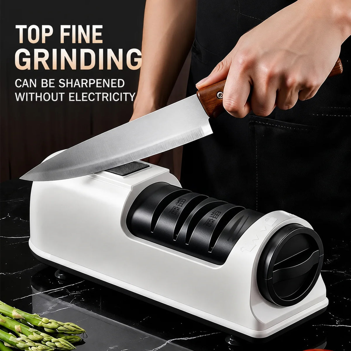 PLYS 3-Stage Electric Knife & Scissors Sharpener | USB Electric Knife Sharpener Axl