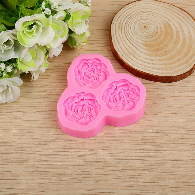Peony Flower Silicone Mold – Fondant Cake & Cupcake Topper Cake Decorating Mold Axl