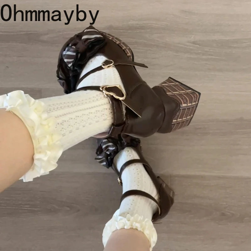 Lolita Gothic Butterfly-Knot Platform Mary Jane Pumps Platform Mary Jane Pumps Axl