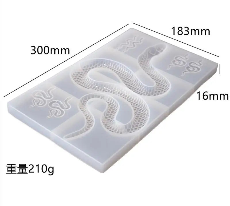 Large Snake Mirror Silicone Mold – DIY Crystal Epoxy Resin Resin Craft Mold Axl