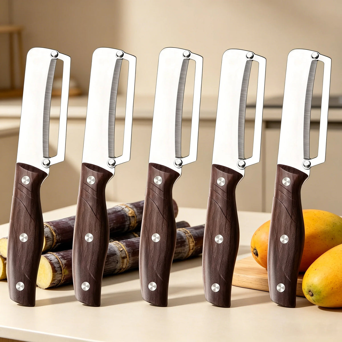 5-Piece Fruit Peeler Set – Sugarcane, Pumpkin & Yam Knife Fruit Peeler Set Axl