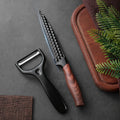 2-Piece Stainless Steel Paring & Fruit Knife Set | Non-Stick Paring Knife Set Axl black
