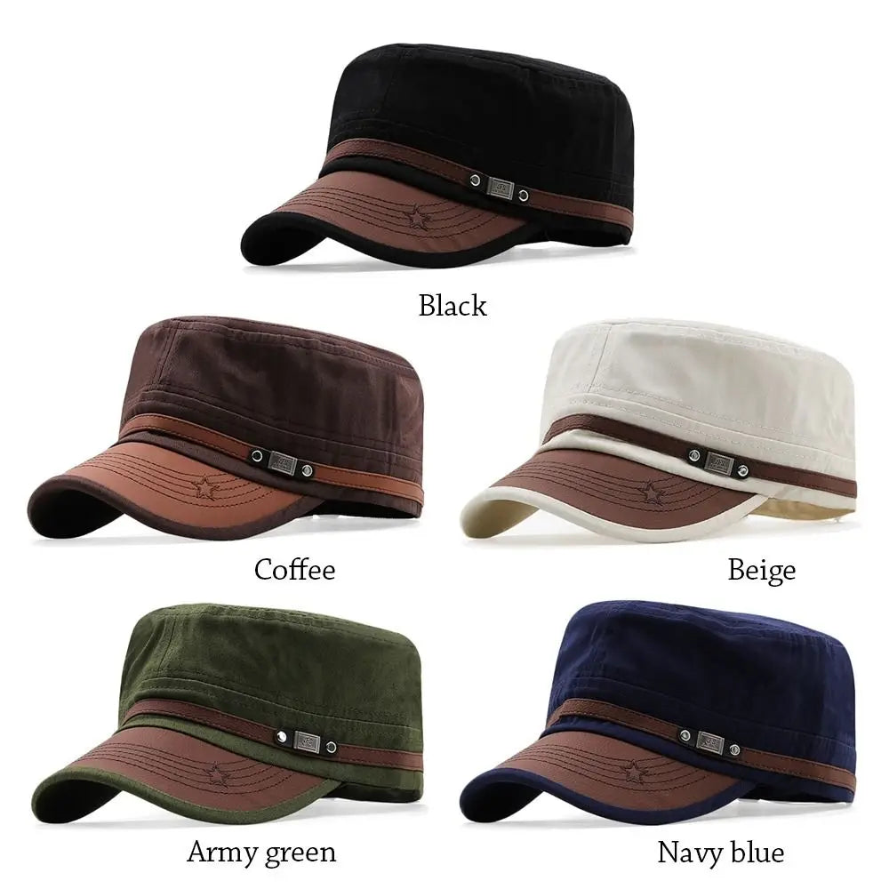 Unisex Breathable Cotton Baseball Cap – Adjustable Flat Cadet Hat Baseball Cap Axl