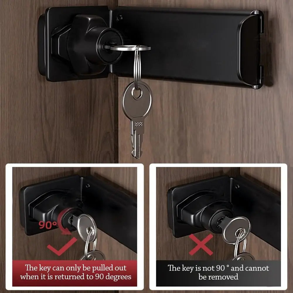 Stainless Steel 90° Door Hasp Clasp Lock – Shed & Gate Security Door Hasp Lock Axl