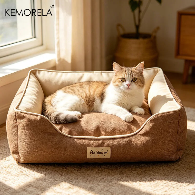 KEMORELA All-Season Pet Bed for Cats & Dogs | Cozy Mat Pet Nesting Bed Axl