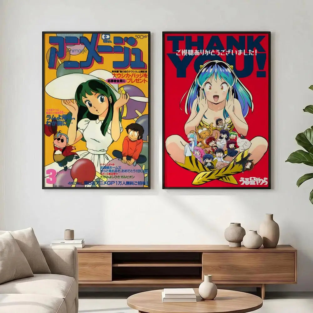 Urusei Yatsura Anime Poster – HD Waterproof Wall Art Decor Anime Wall Poster Axl