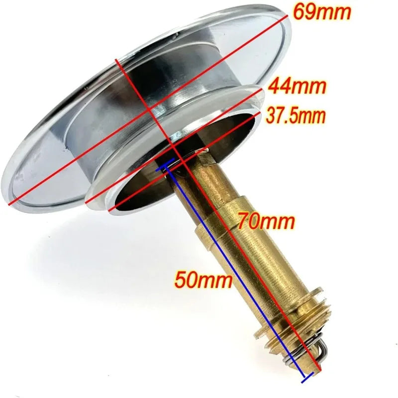 Pure Copper Bounce Drain Filter – Press Type Wash Basin Cover Drain Filter Cover Axl