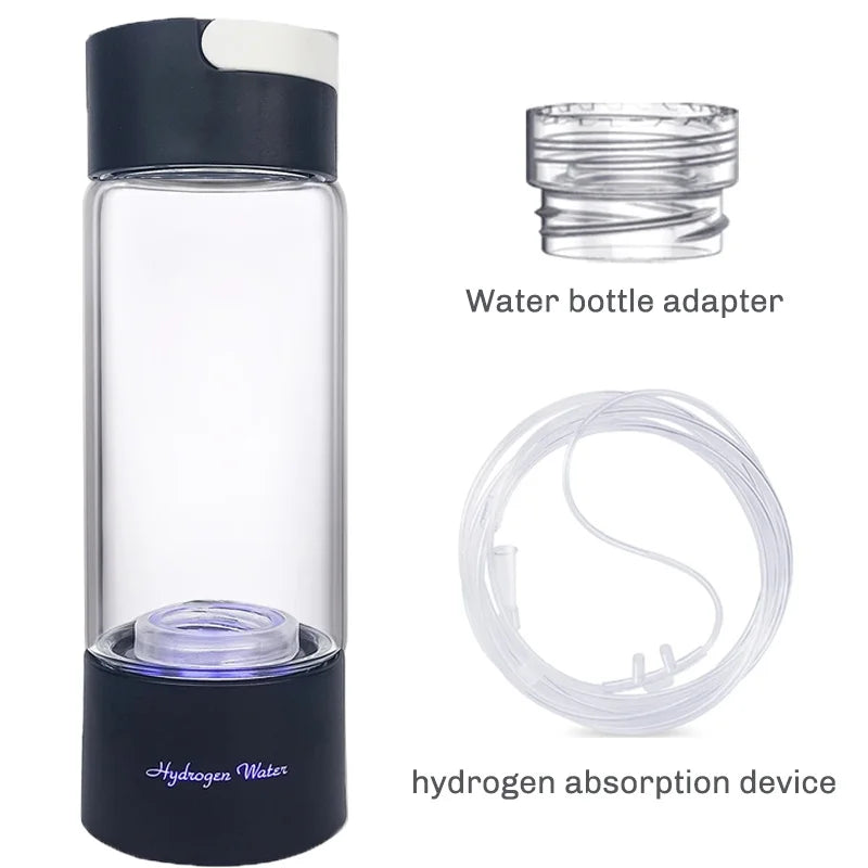 Hydrogen-Rich Water Generator Bottle 420ml | USB Rechargeable Hydrogen Water Bottle Axl style 2Upgraded