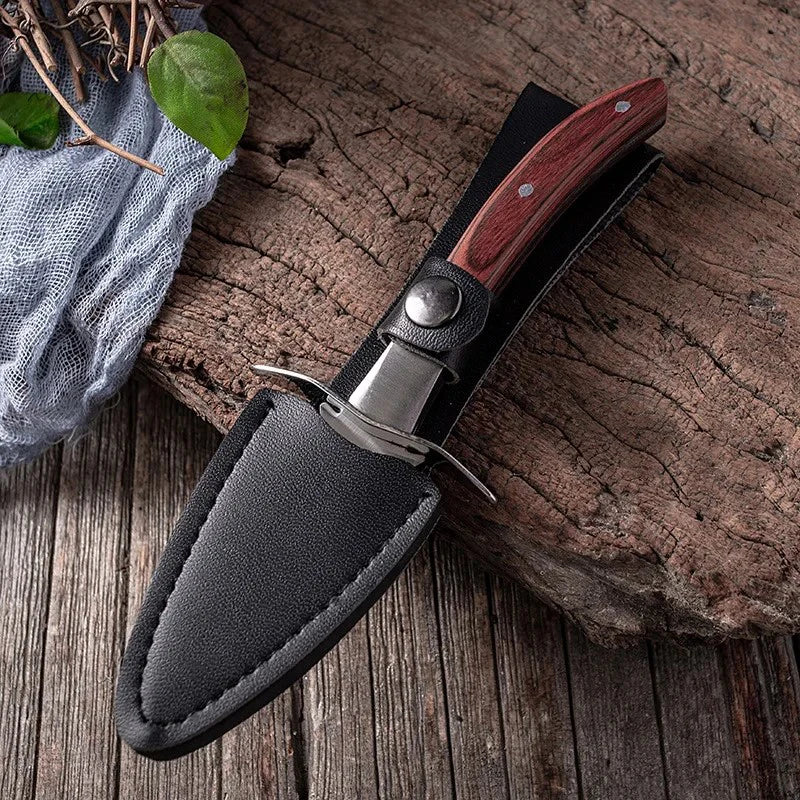 Oyster Shucking Knife – Wood Handle & Stainless Steel Seafood Tool Seafood Shucking Knife Axl