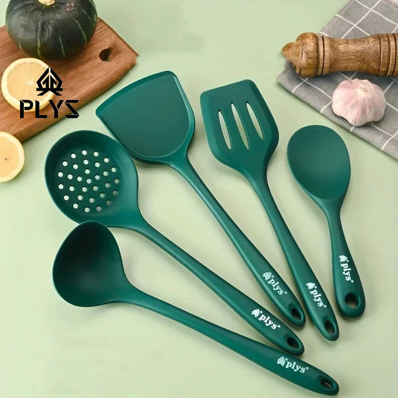 PLYS 5-Piece Silicone Spatula Cooking Utensil Set Silicone Utensil Set Axl