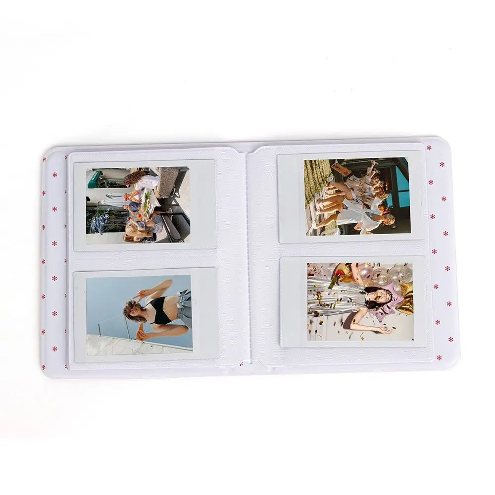 64-Pocket Instax Mini Photo Album – PU Leather 3" Picture Book Instant Photo Album Axl